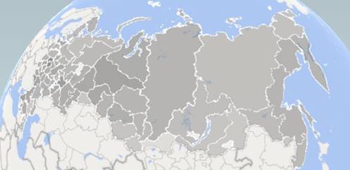 3D-map of the quality of life indicator of the population by territorial subjects of the Russian Federation (constructed by the authors according to RIA Rating agency (Quality of life in Russian regions, 2012, 2015, 2016, 2018)