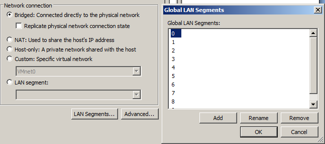 Network adapter settings