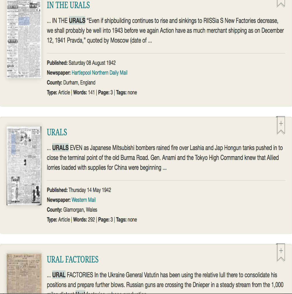 Several documents matching the search query shown in the results panel