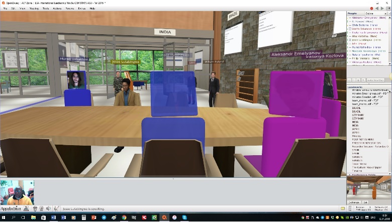 Screenshot of the virtual face-to-face class