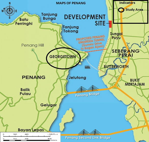 Map of Penang (George Town City), Source: Penang Strait.com [2014]