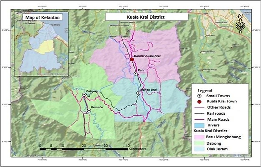 Maps of Manek Urai, Kuala Krai