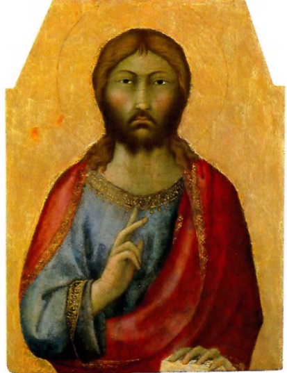 Icon “Jesus blessing”. Early XIV century. Vatican Museums. Pinakothek. Hall 2. The stock number is 40160. Photo taken by the authors