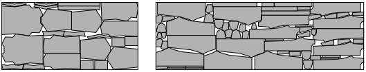 Examples of irregular strip packing