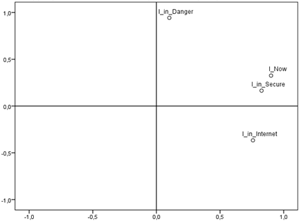 The arrangement of the categories in the teenagers’ consciousness