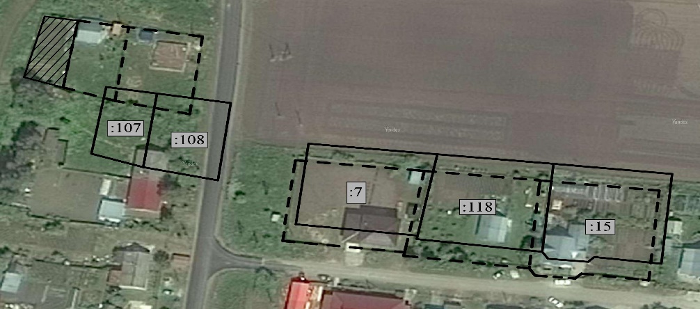 Scheme reflecting the current situation of the actual location of land plots and their borders according to the Uniform State Register of Property (Federal State Registration…, 2020)