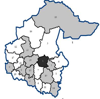 The degree of availability of strategic planning documents in the region's districts