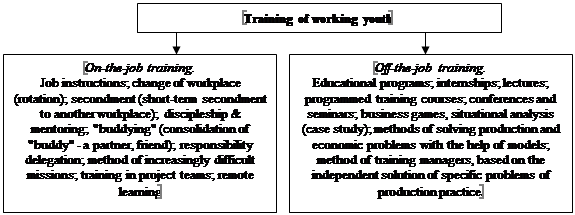 Training of working youth: forms and methods