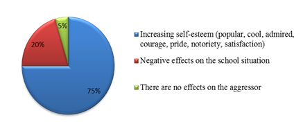 The effects produced by the bullying phenomenon on the aggressor from the students' perspective