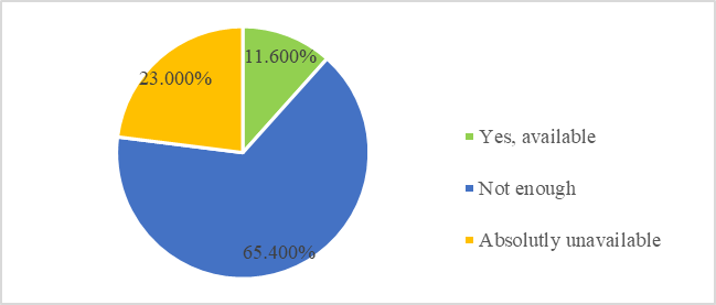 Availability of digital technologies, Source: authors.