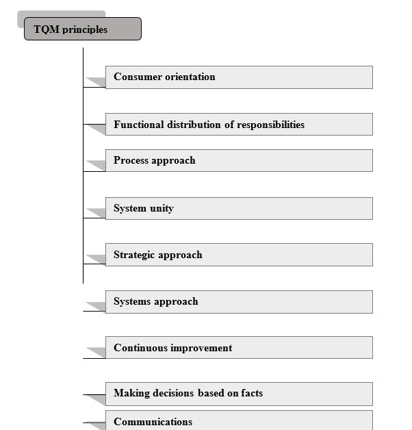 Basic principles of TQM adapted to the realities of Russian business (TQM, 2020; TQM, 2019)