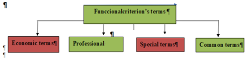 Functional usage of terms in the documentary text of a Regional Operator