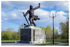 Monument to military builders of Komsomolsk-na-Amure