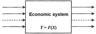 Description of the functioning of the system by the relationships between the states of its inputs {X} and outputs {Y}
