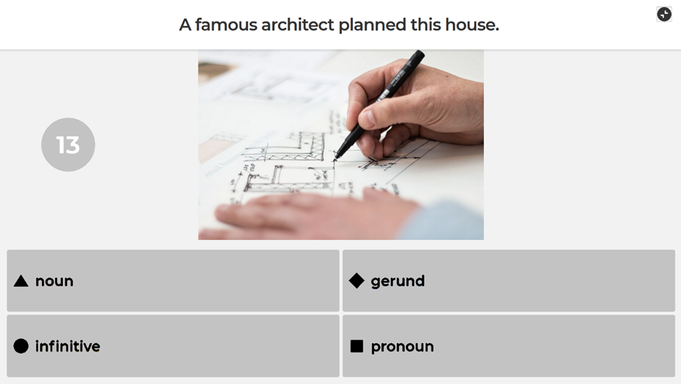 Author’s example page. Kahoot