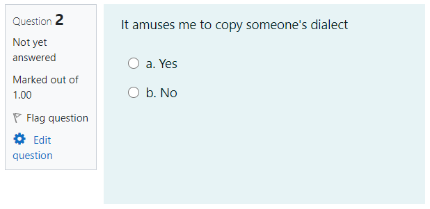 An example of a question to determine the dominant perceptual modality