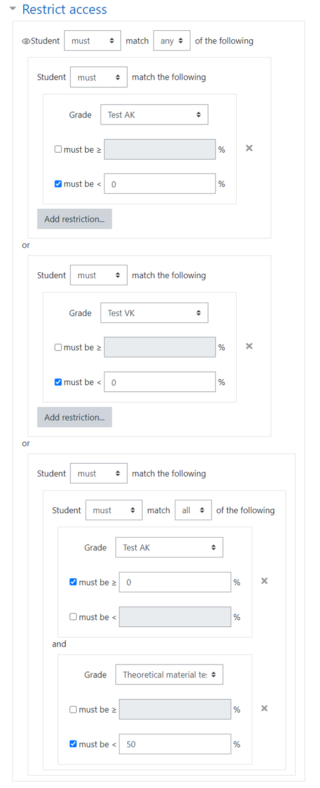 Access settings for the AER element Theoretical material for section 1 (edition C)