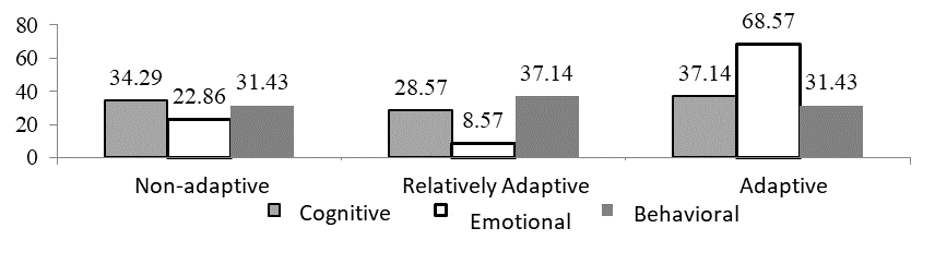 Intensity of coping strategies in adolescence (in percent) 