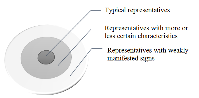 Representation of the category structure 