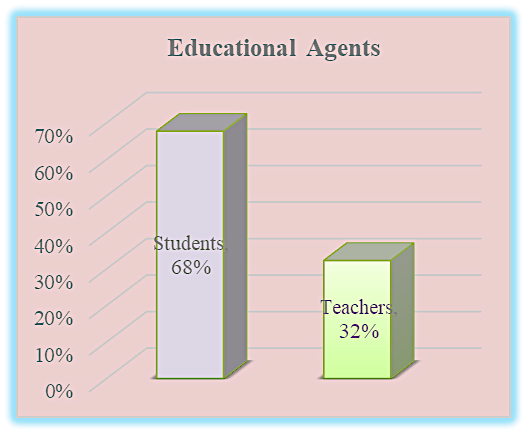 Representation of the sample by educational agents
