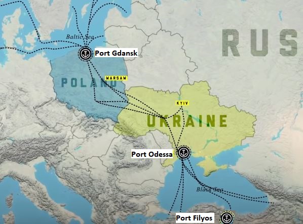 Proposed route for the middle corridor of transport