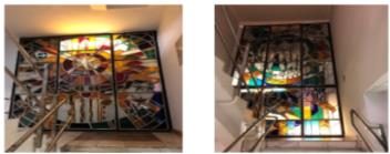 Stained glass windows in the House of Science and Technology