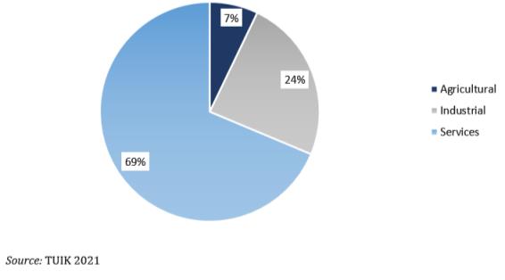 Turkey’s sectoral GDP distribution (2019)