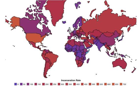 Countries by incarceration rate – World population review - 2022