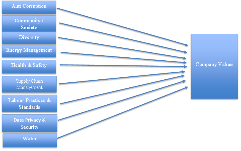 Conceptual Framework for CV and Common Sustainability Matter Reporting (Source: Developed for the research)