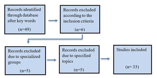 Flowchart for the selection process of the studies