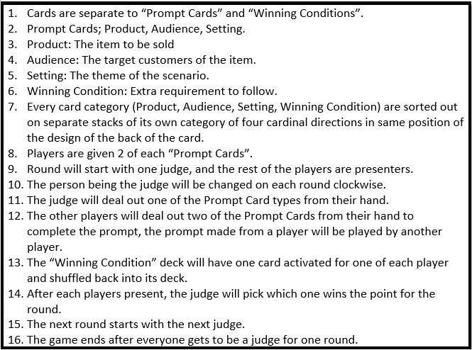 Rules of playing Cartedinal