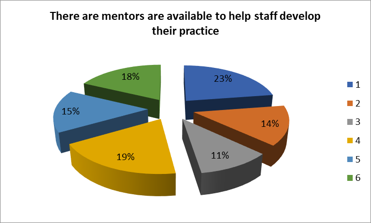 Available mentors to help staff develop their practice