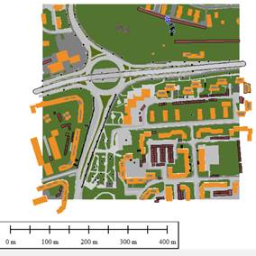 Calvaria-Mănăștur area in Cluj-Napoca. 2D Modelling (Ursu,
        Dulamă, & Chiș, 2019)