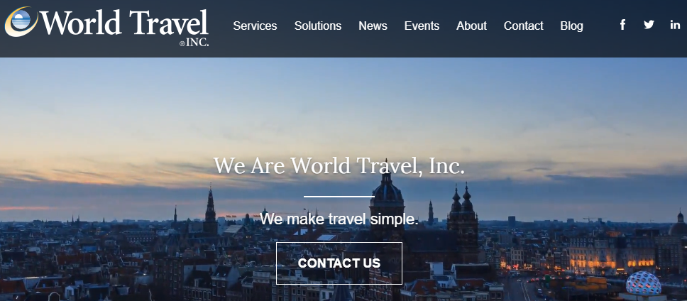Separate hyperlink-unit of the presentational-informative block from the World Travel Inc.
website