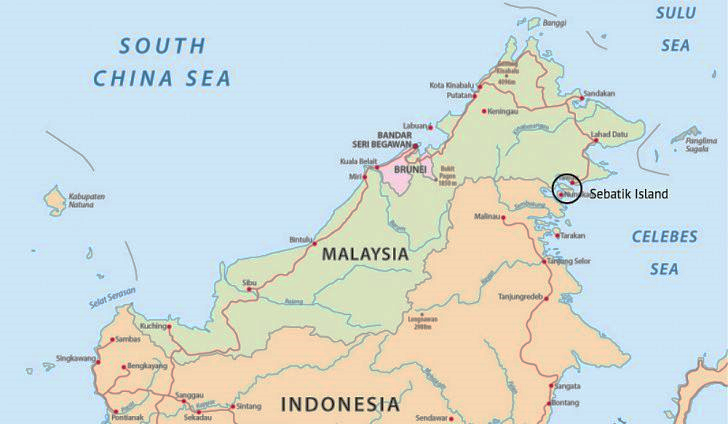 Sebatik Island map (Source image from Google)