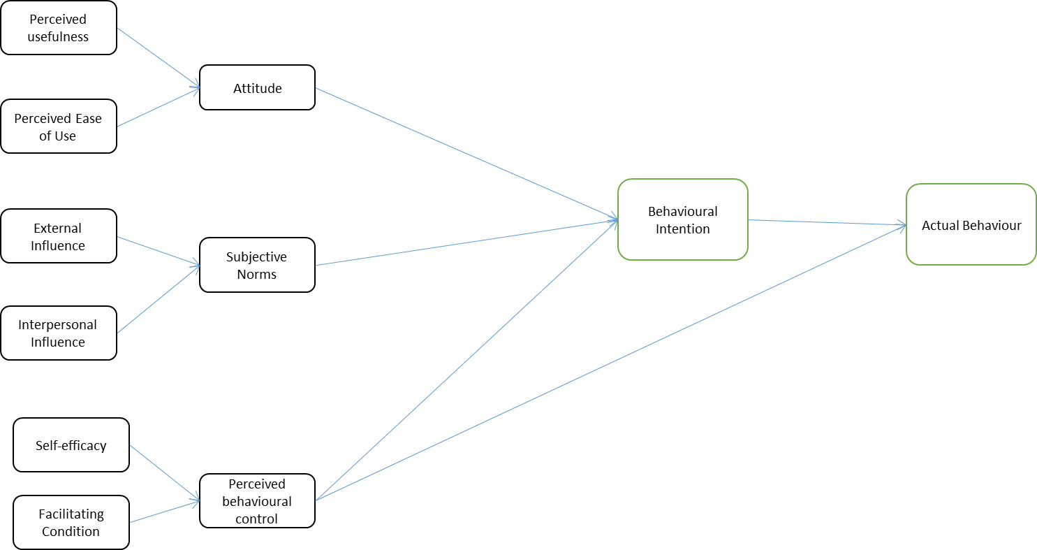 The original model of the DTPB. Source: Taylor and Todd (1995)