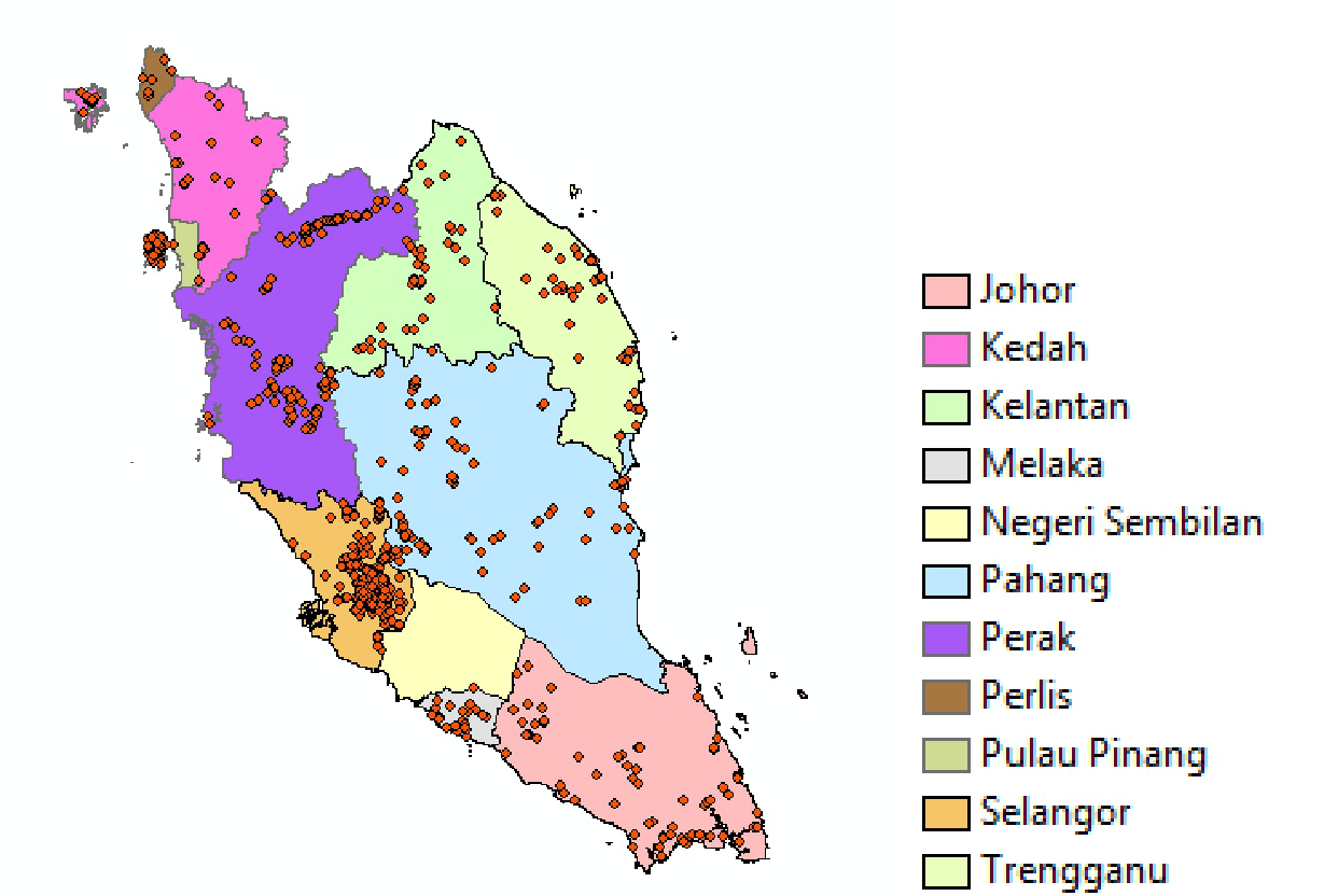 Landslide in Peninsular Malaysia