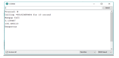 Operation of Arduino and the respond of product when Mode B is ON