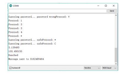 Display of Serial monitor on Mode C