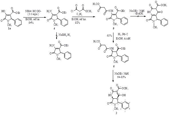 Five-steps preparation of 6,5-lactam 2 