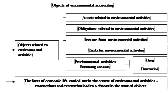 Classification of environmental objects typical for the Russian practice of financial
      accounting