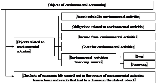 Classification of environmental objects typical for the Russian practice of financial
      accounting