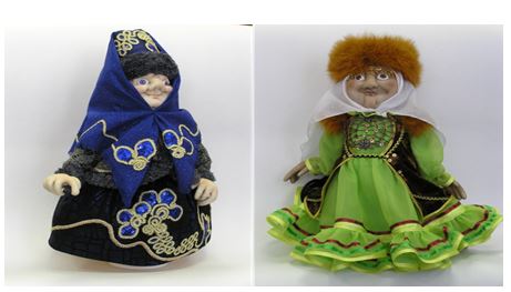 Handmade puppets «Babushki-Sudarushki». Students’ works.