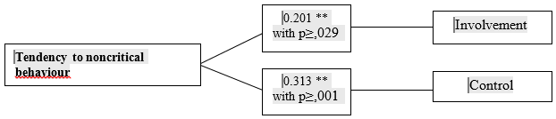 Correlation Table: “Concatenation of noncritical behavior and personal characteristics”