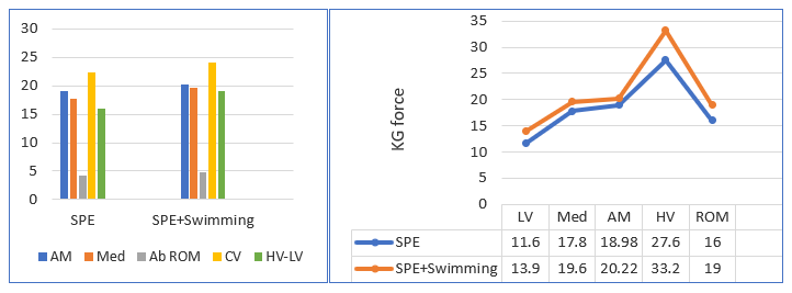 Standing long jump test – SPE group and SPE + Swimming group