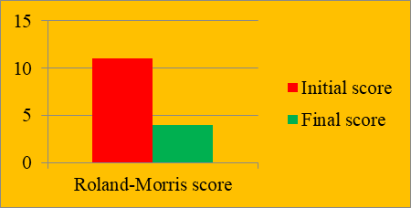 The Roland-Morris Low Back Pain and Disability Questionnaire (Initial and final scores) – Athlete S.I. – lumbar lordosis