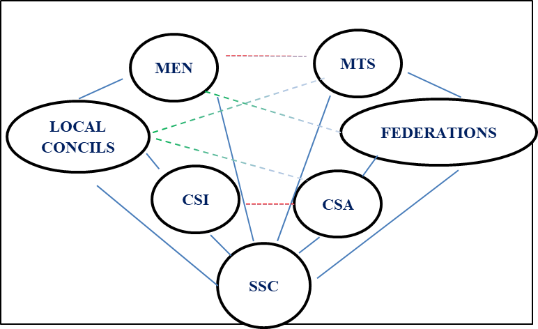 The decentralised communication network of school sports clubs: The desirable “multi-channel star” model