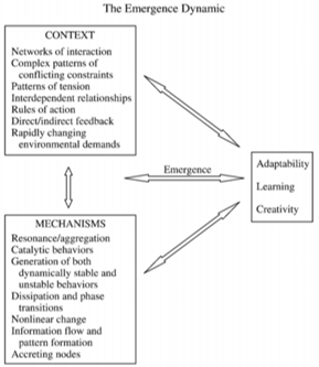 Figure 01. The conceptual Complexity Leadership Model proposed by Uhl-Bien et al., 2007