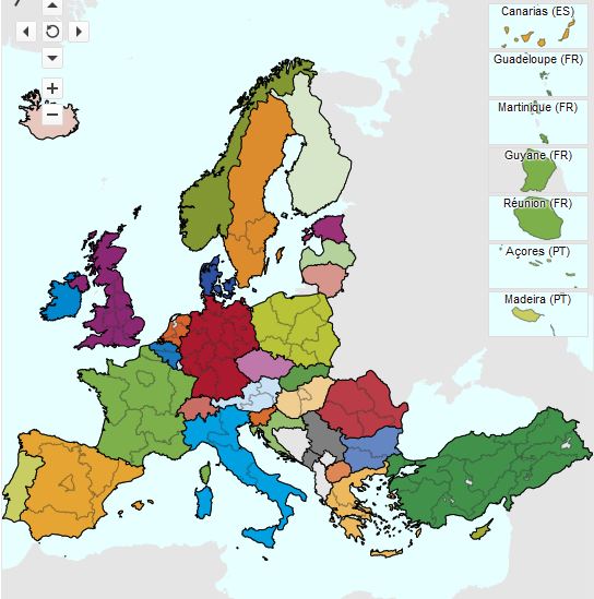 NUTS 1 – map of Europe. Reprinted from http://ec.europa.eu/eurostat/web/nuts/statistics-illustrated. Retrieved on March 20, 2017