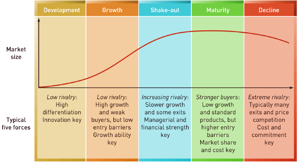 Industry life cycle. Source: Johnson et al. (2014 p. 52) 